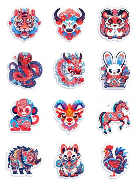 生肖属相贴纸图片大全（生肖属相贴纸图片大全可爱风格）
