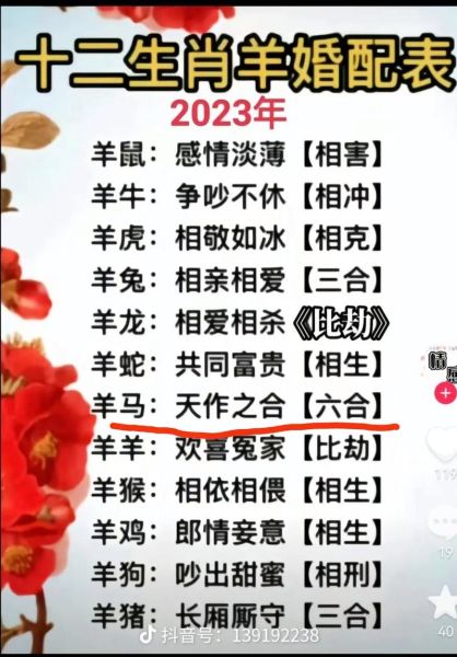 生肖老婆其他属相（生肖属羊男的妻子宜配属相解析）