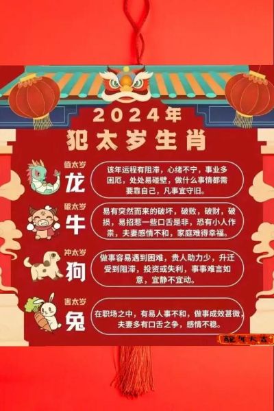 犯生肖属相（犯太岁2024龙年怎么办）