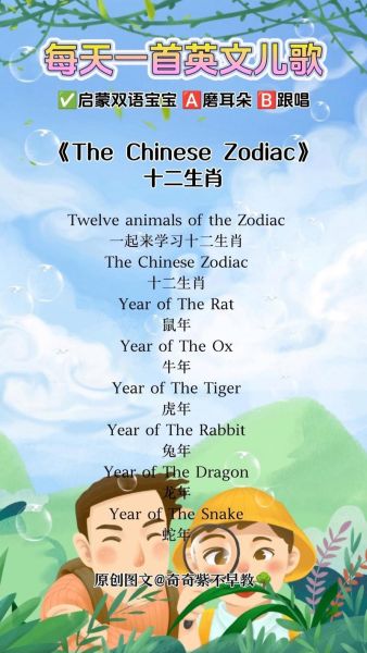 十二生肖属相排名及英语（十二生肖英语对照表及排名顺序）