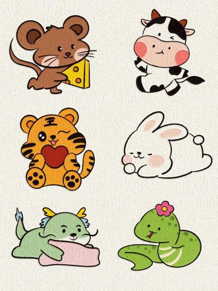 生肖属相创意画图片（生肖属相创意画图片怎么画）
