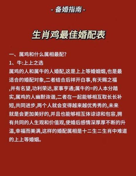 生肖鸡和什么属相合