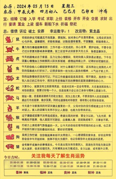 生肖运势 属相（2024下半年生肖运势详解）