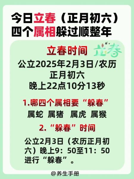 立春属相避讳什么生肖