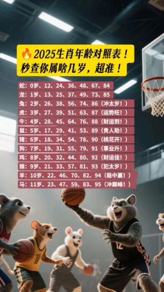 生肖属相年龄配对图表（2025最新生肖年龄速查配对图）