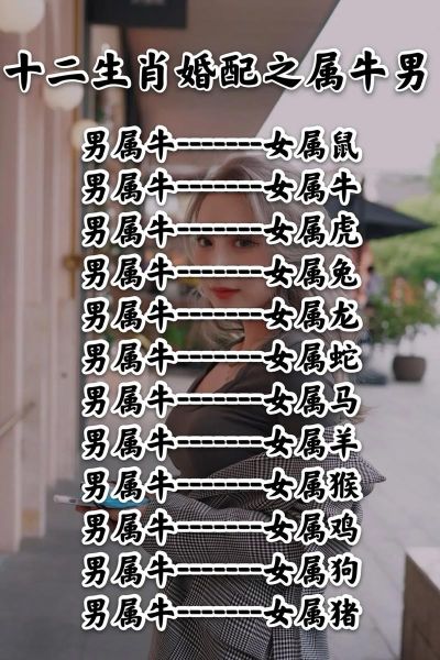 生肖属牛配偶属相（属牛配偶属什么生肖最合适）
