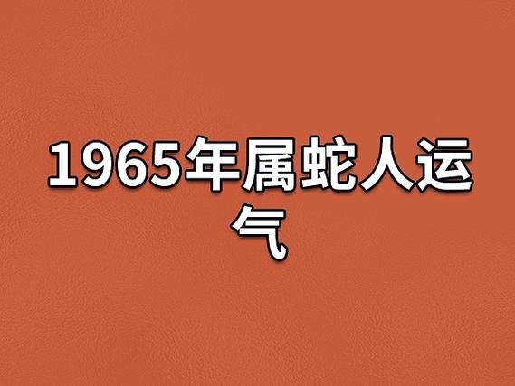 1965属什么生肖属相