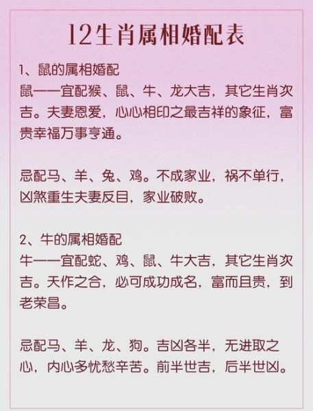 生肖属相最佳婚配(生肖属相最佳婚配指南新手版)