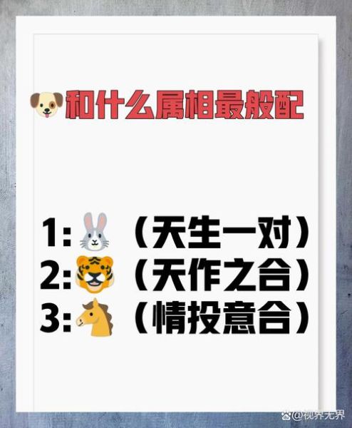 和生肖狗合的属相最配（属狗的和生肖最配的属相）