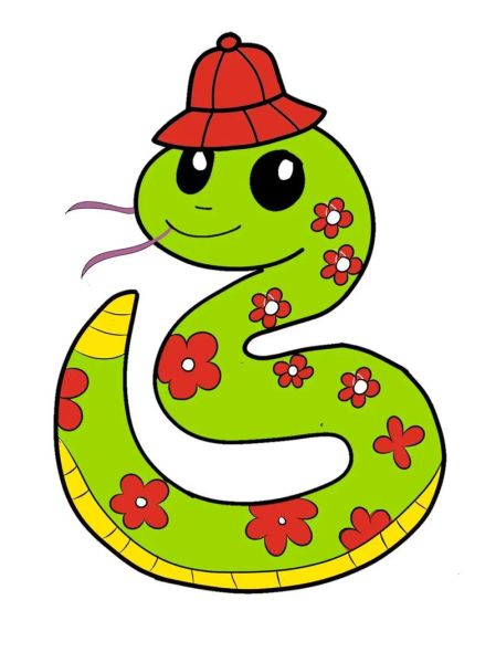 生肖属相绘画蛇图片（蛇年生肖绘画教程图解）