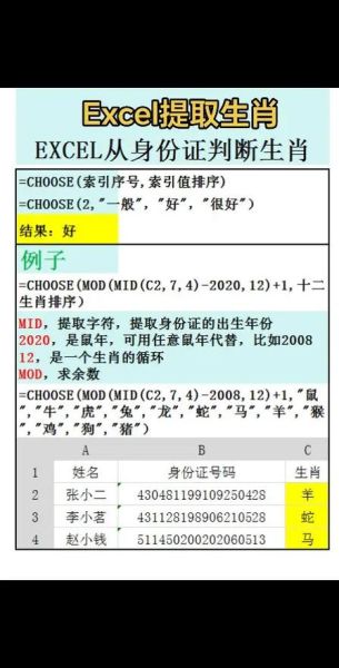 计算员工的生肖属相（如何用Excel算出员工的生肖？）