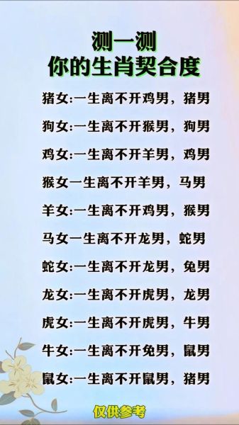 生肖属相适合朋友(生肖属相适合朋友的最佳配对)