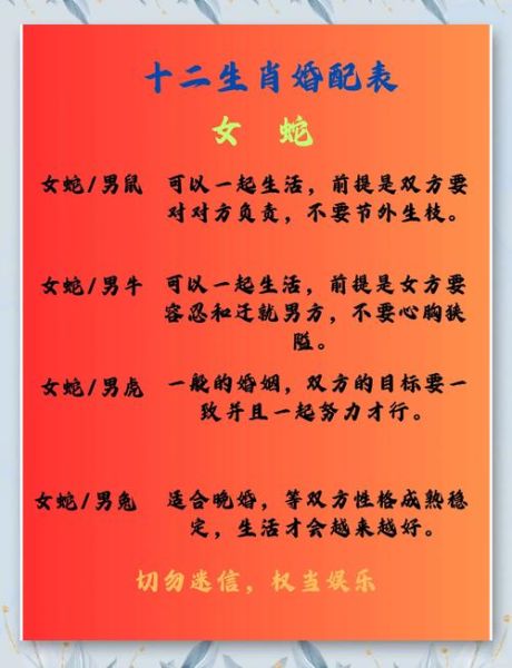 蛇的婚配生肖属相（🐍蛇最佳婚配生肖？小白避坑指南）