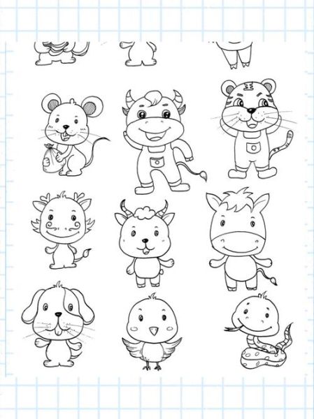 生肖属相最简单画法(生肖属相最简单画法步骤图解)