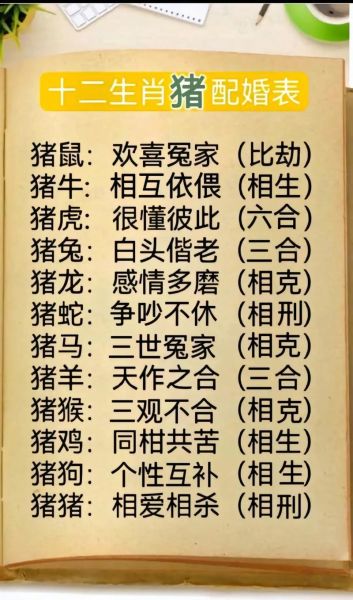 生肖属猪多少种属相（生肖属猪有几个犯冲属相）