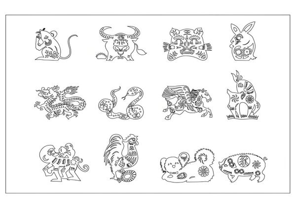 生肖属相横图怎么画（生肖横图最简单画法）