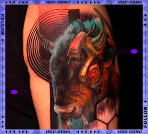 属相牛生肖纹身图案图片（属牛纹身图案推荐与禁忌💡）