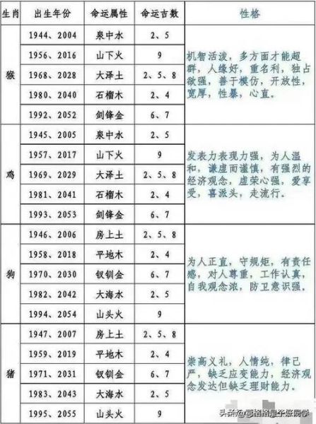 生肖属相命运代表（生肖属相命运代表含义）