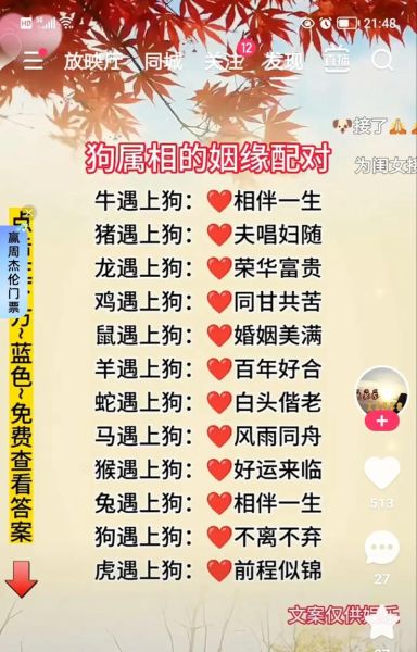 生肖狗婚姻属相（生肖狗婚姻最佳配对属相是谁）