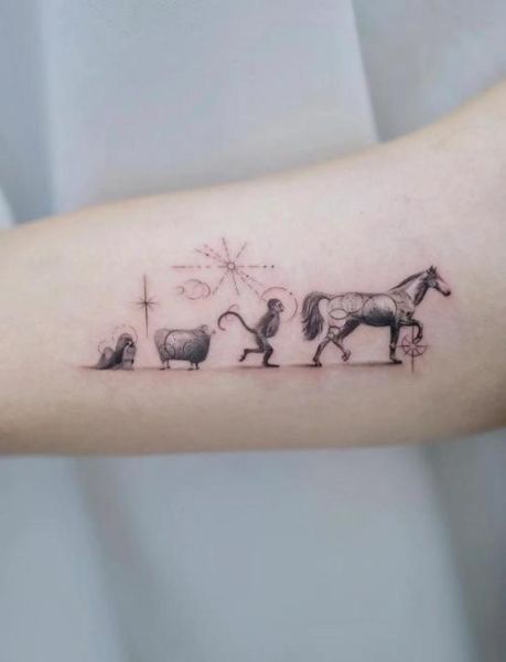 家庭生肖属相纹身图片（家庭生肖属相纹身图片灵感合集）