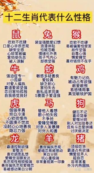 十二生肖属相品性（十二生肖属相品性深度揭秘）