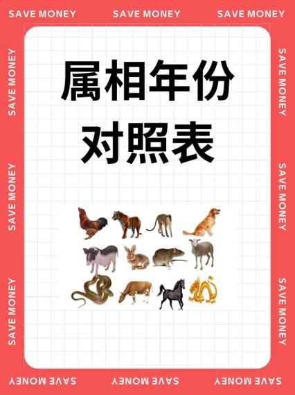 生肖属相大全表图(生肖属相年份对照表图一看就懂)