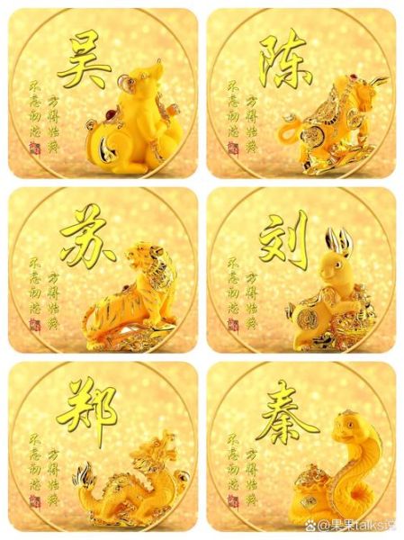 十二生肖属相对应的姓氏（十二生肖属相对应的姓氏有哪些）