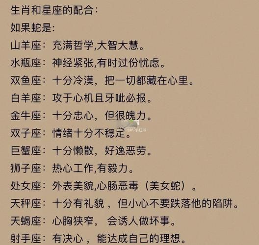 生肖属相星座大全表(生肖属相星座大全表对照指南)
