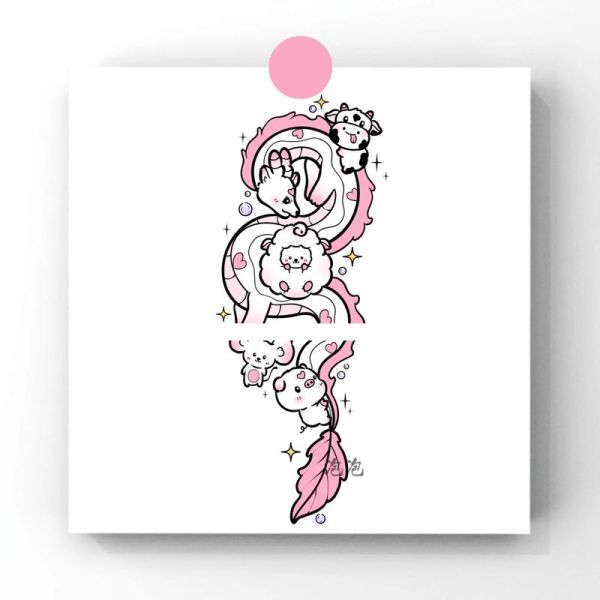 生肖属相纹身小图案字母（生肖小纹身图案带字母设计）