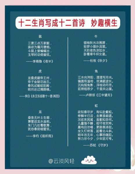 生肖属相诗歌（生肖属相诗歌怎么写？新手也能上手的押韵秘笈）