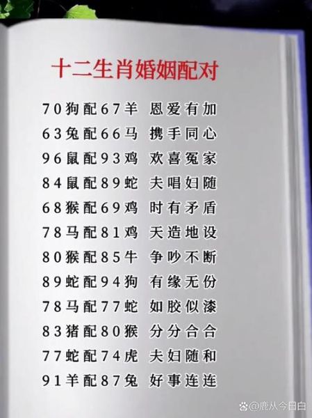 生肖男女属相配对（生肖男女属相配对准确率有多高？）